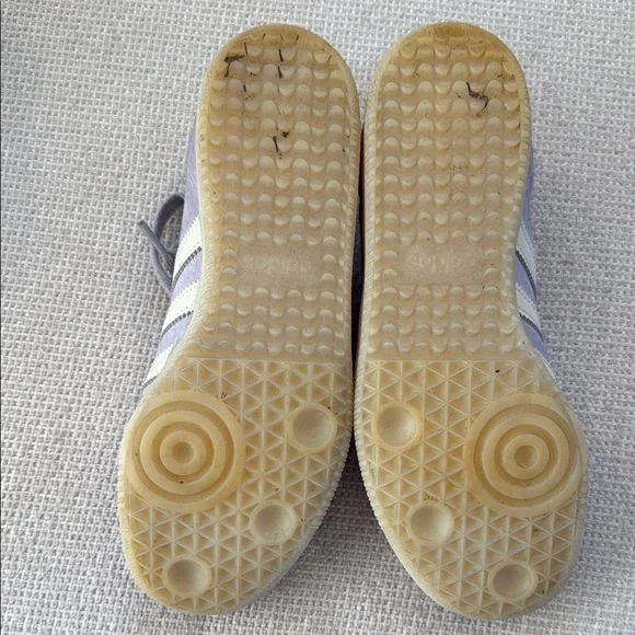 Samba- Adidas Kids Purple Suede Sneakers - Picture 4 of 10